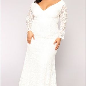 Lace floor length dress